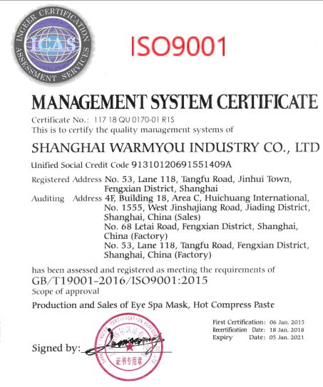 ISO9001-sleep-steam-eye-mask-pack
